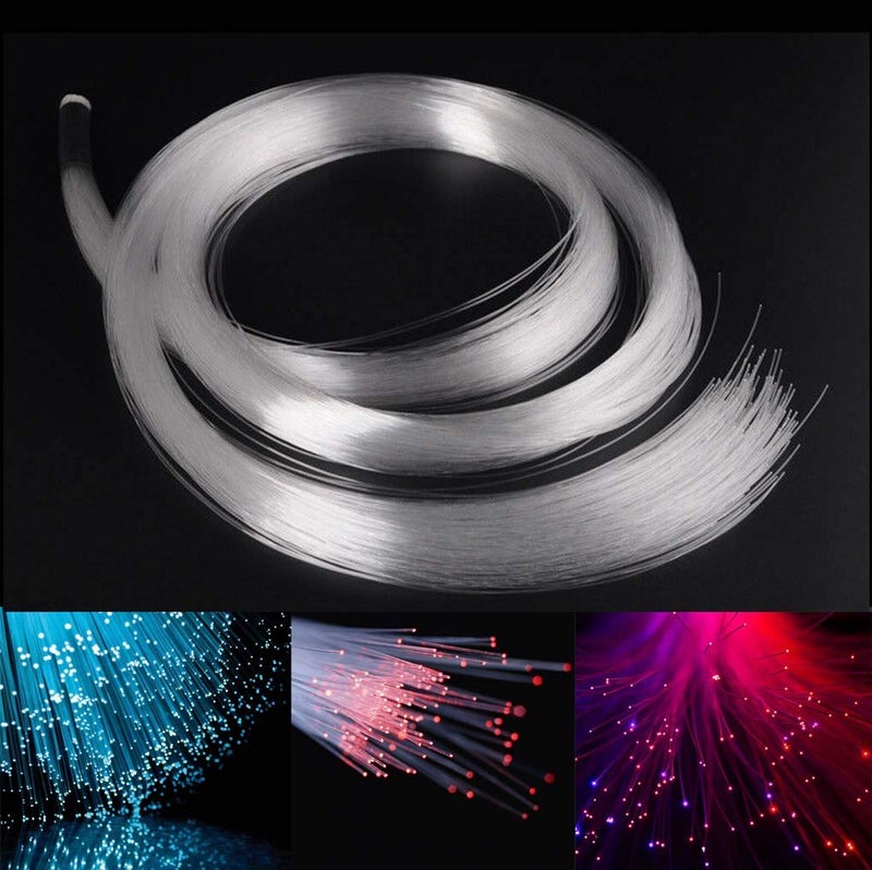AZIMOM PMMA Plastic 100pcs 0.03in9.8ft End Glow Fiber Optic Cable Strands Roll for Star Sky Ceiling All Kind LED Light Engine Driver - Image 1
